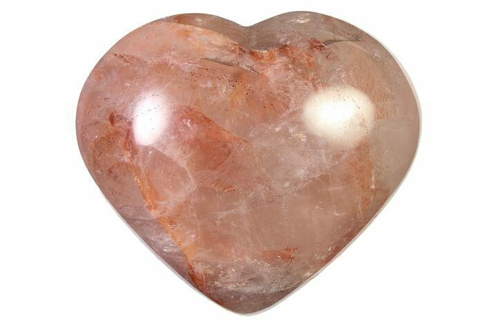 Polished Hematite (Harlequin) Quartz Heart - Madagascar #318658